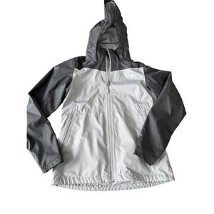 The North Face Womens DryVent Rain Jacket Grey Hooded Full Zip Size Medium M